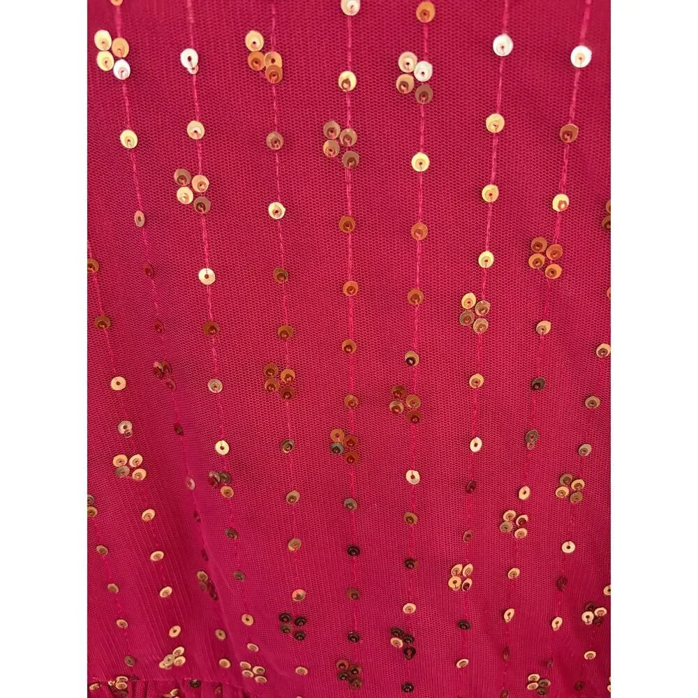 Wonder Nation Red Sequin Party Dress Girls XL 14-16 Dress
